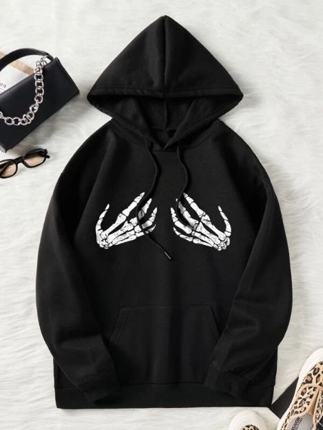 Picture of SKELETON PRINT HOODIE